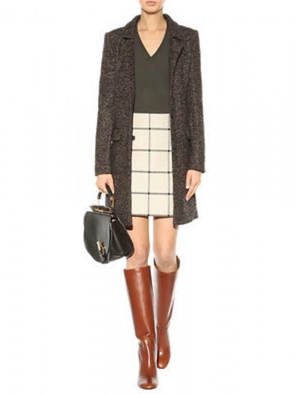 TORY BURCH Women’s Size 5M Carmelite Brown Leather Devon Block Heel Tall Boot